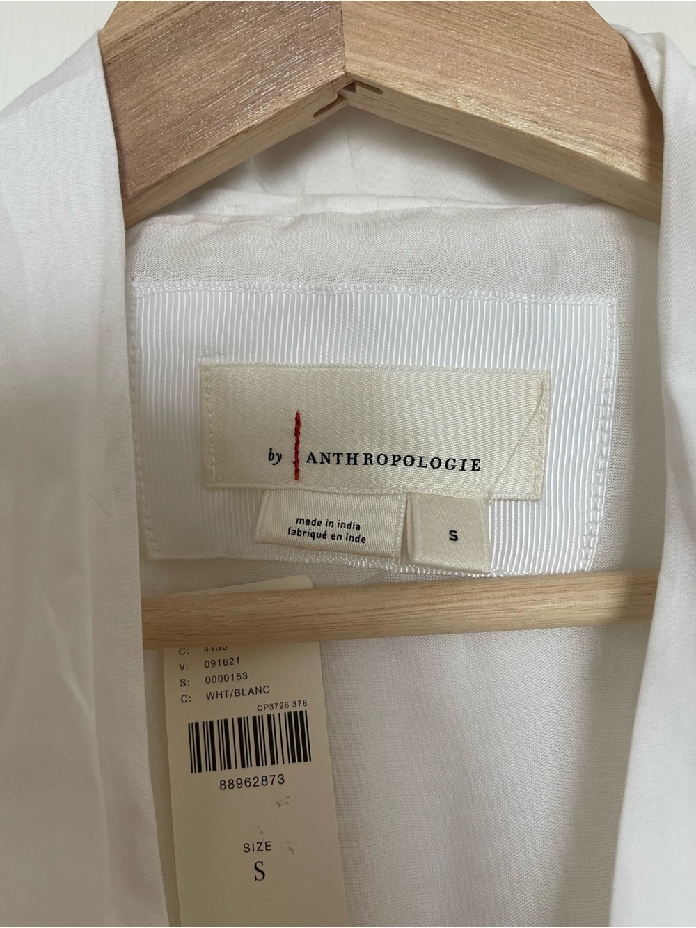 Anthropologie White Sleeveless Zip-Front Smocked-Waist Midi Dress - Picture 5 of 9